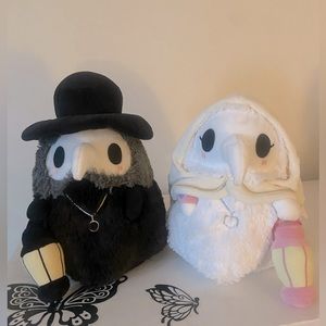 Full size glow in the dark plague doctor and nurse squishable